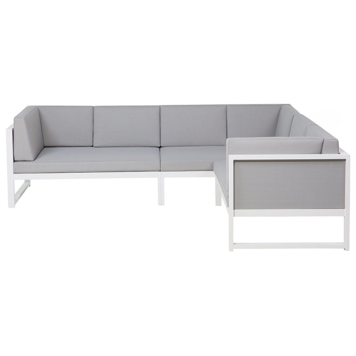 LOUNGE-SET 6-Sitzer grau Castella - Grau, Metall - Beliani