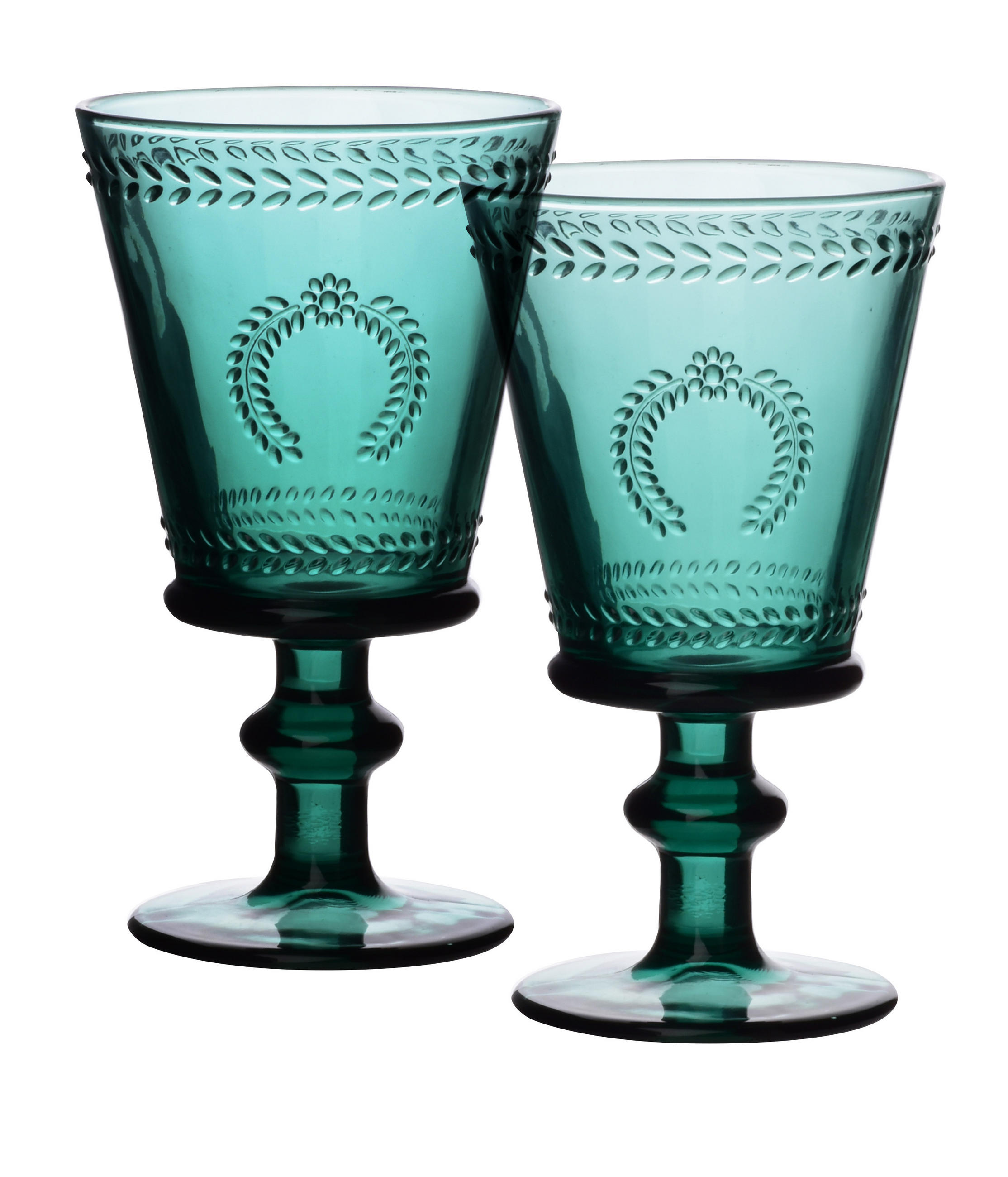 WEINGLAS-SET Ecila Grün 18/10/17 cm Glas - Grün, Glas (0.28L) - Mondex