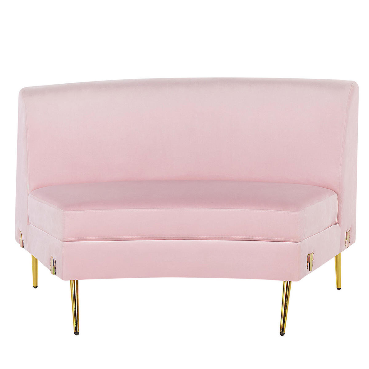 SOFA Samtstoff Rosa Moss - Pink, Textil (350/87/85cm) - Beliani