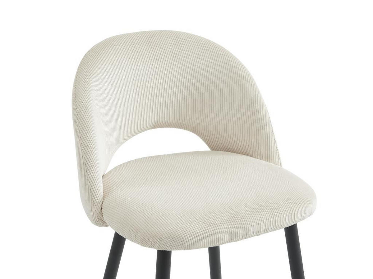 BARHOCKER 2er-Set - Cord & Metall - Cremefarben - FINCHY - Creme, Textil (50/100/48cm) - Pascal Morabito