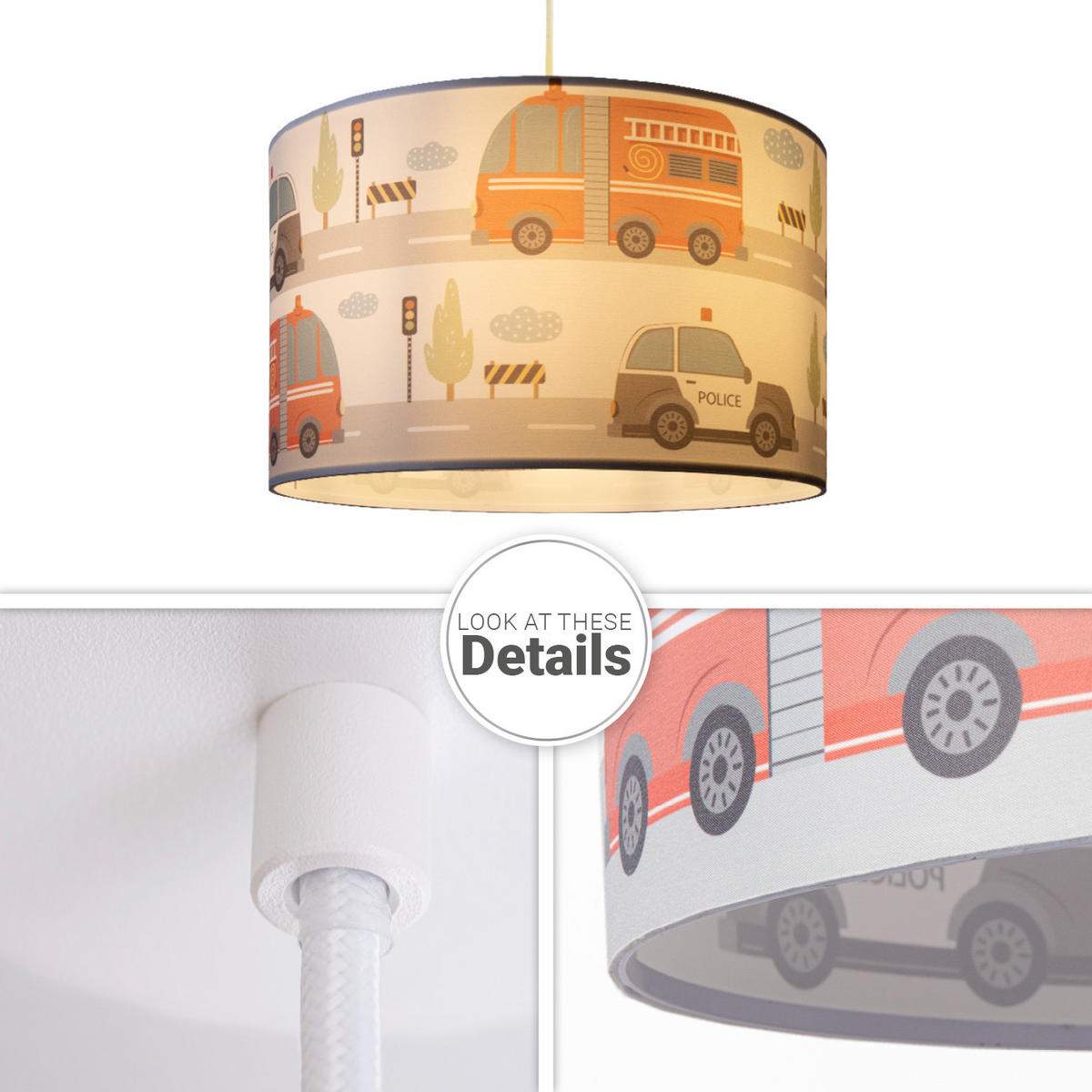 PENDELLEUCHTE Hugo Pd1 Cap 318 - Weiß, Metall (45.5/45.5/27cm) - Paco Home