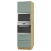 BACKOFEN-HOCHSCHRANK Kvantum D14/RU/2A/284 Mint Matt / Eiche Artisan Matt 60 / 59 / 207cm - Eiche Artisan/Mintgrün, Holz/Holzwerkstoff (60/207/59cm) - Feldmann-Wohnen