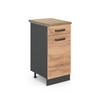 KÜCHENUNTERSCHRANK R-Line Goldkraft Eiche 40 cm, AP Eiche - Honigeiche/Anthrazit, Holzwerkstoff (40/81.6/60cm) - Vicco