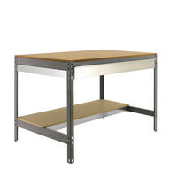 WERKBANK BUFFALO mit Schubfach | HxBxT 84x120x76cm | Traglast 600kg | Grau - Grau, Metall (120/84/76cm) - PROREGAL