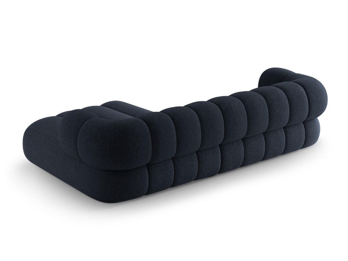 ECKSOFA Koge aus Chenille-Stoff marineblau 5 Sitzplätze - Blau, Textil (165/270cm) - Cosmopolitan Design