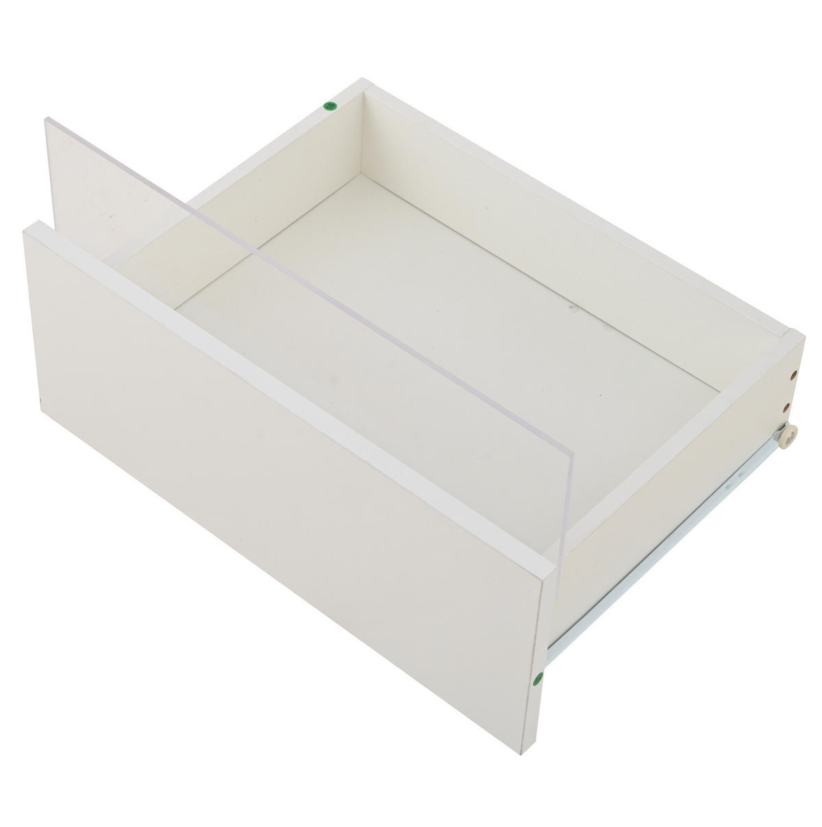 KONFERENČNÍ stolek z dřevotřísky 90x45x35,5 cm bílý s LED osvětlením, odnímatelným podnosem a 2 zásuvkami - bílá, kompozitní dřevo (90/45/35.5cm) - Modfu