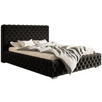 BETT Schwarz BEN 15 Mit Bettkasten 90x200 cm - Schwarz, Textil (90/200cm) - Sepro Meble