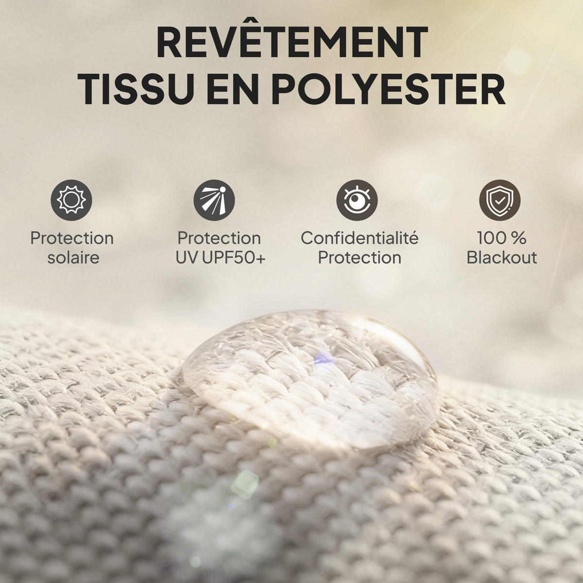 MARKISE DE-18474 Außen mit Kurbel und Alu-Kassette Creme - Creme, Textil (160/250cm) - ComfortXL