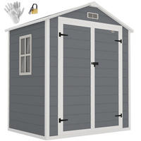 GERÄTEHAUS DE-16838 Polypropylen 2,12 m² mit Fenster Grau - Grau, Metall (134/210/183cm) - ComfortXL