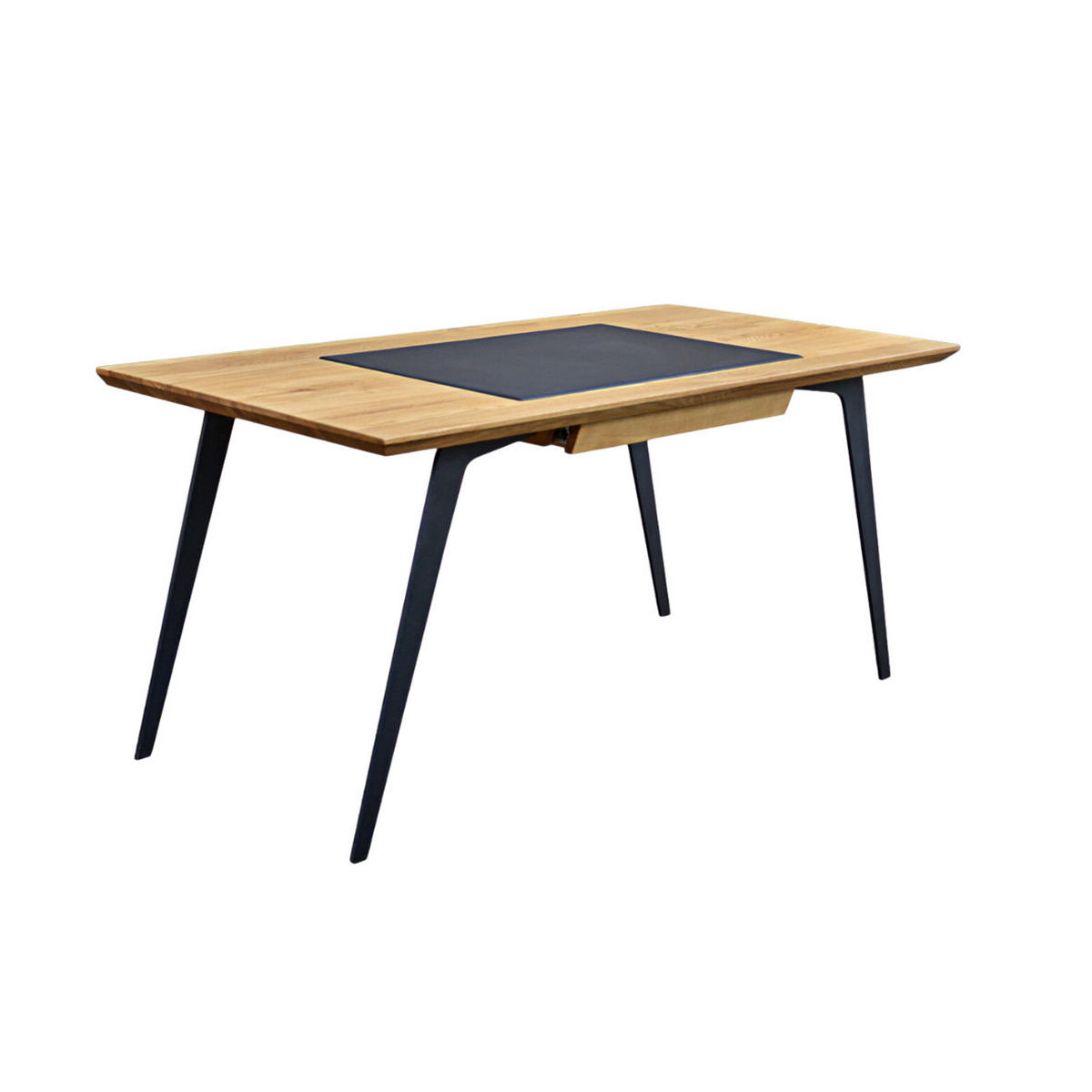 SCHREIBTISCH aus Eiche auf Metallbeine VITA III - Eichefarben, Holz (80/160/75cm) - Rawood Furniture