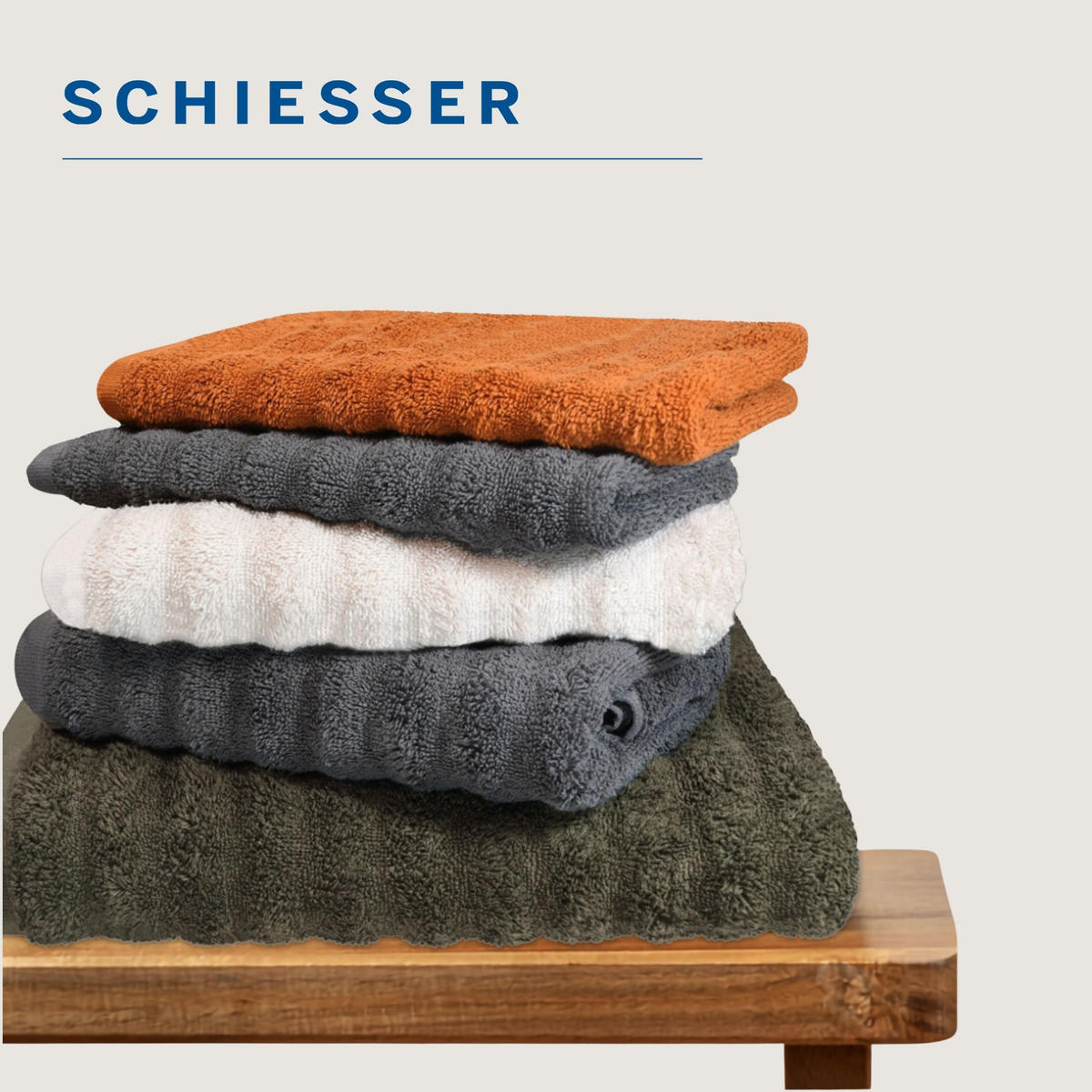 HANDTUCHSET Neapel - 4-teilig - 50x100 cm - Creme - Creme, Textil (50/100cm) - SCHIESSER