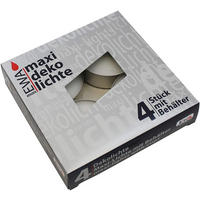 PYRAMIDENTEELICHTER Maxi 4er in Alu Hülle - Multicolor, Metall (0.1/1/0.1cm)