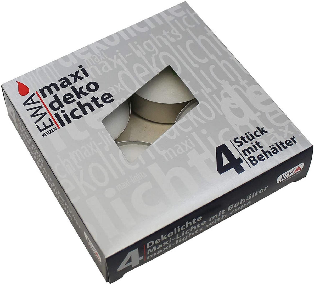 PYRAMIDENTEELICHTER Maxi 4er in Alu Hülle - Multicolor, Metall (0.1/1/0.1cm)