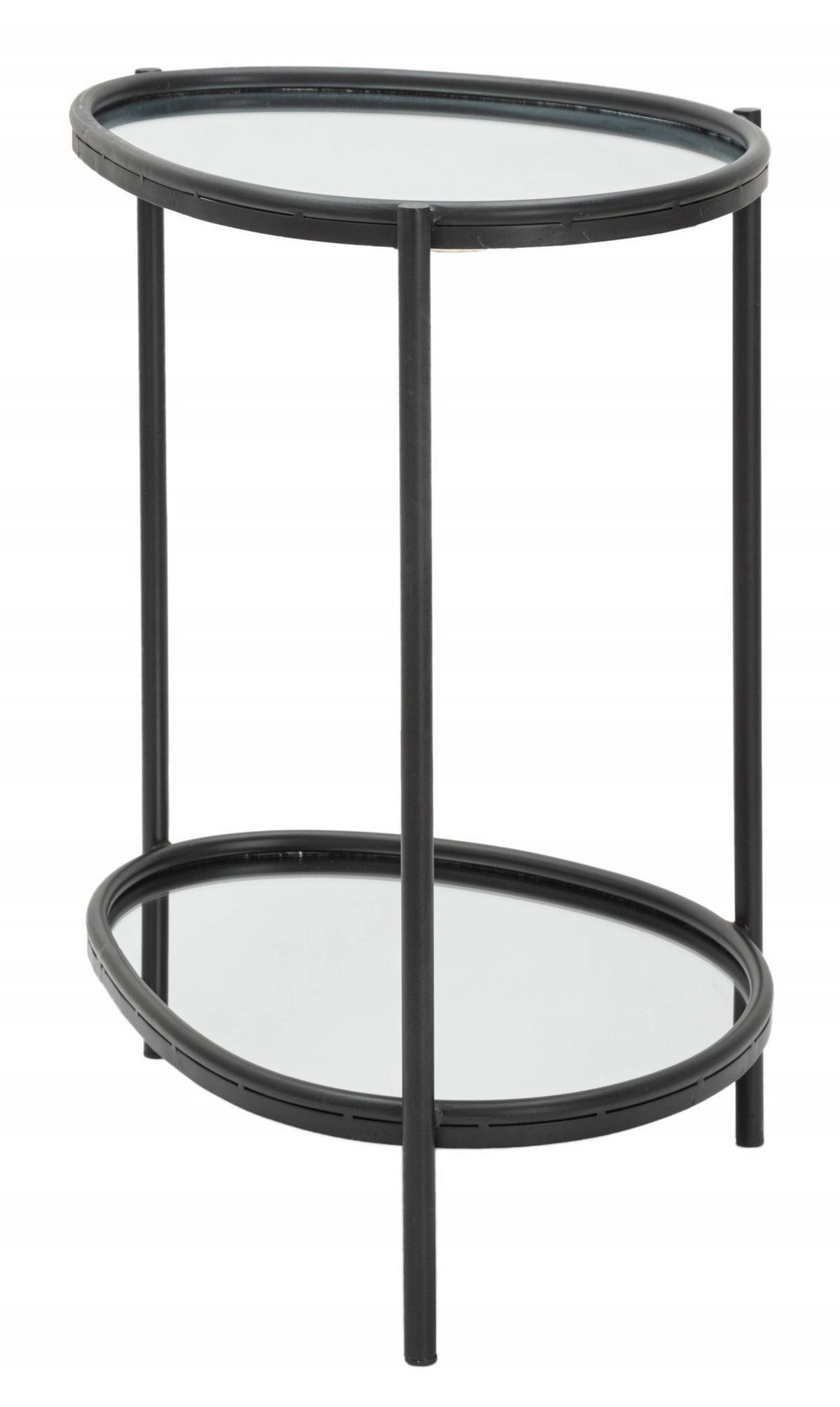 TISCH mit Spiegelplatten Schwarz 36,8/53,3/58,4 cm - Schwarz, Glas (36.8/53.3/58.4cm) - Mauro Ferretti