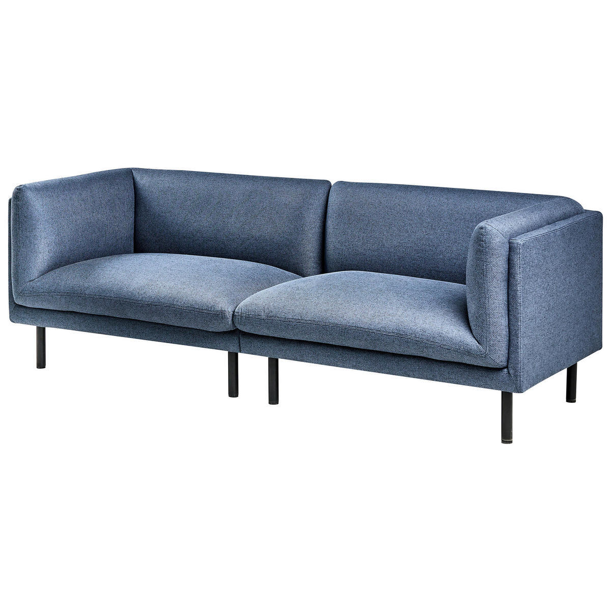 POHOVKA 3-místná Látka Tmavě modrá Vorgod - tmavě modrá, textil (221/76/84cm) - Beliani
