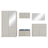 GARDEROBEN-SET Gesita V - Kaschmir/Blau, Holzwerkstoff/Kunststoff (100/178/59cm) - MIRJAN24