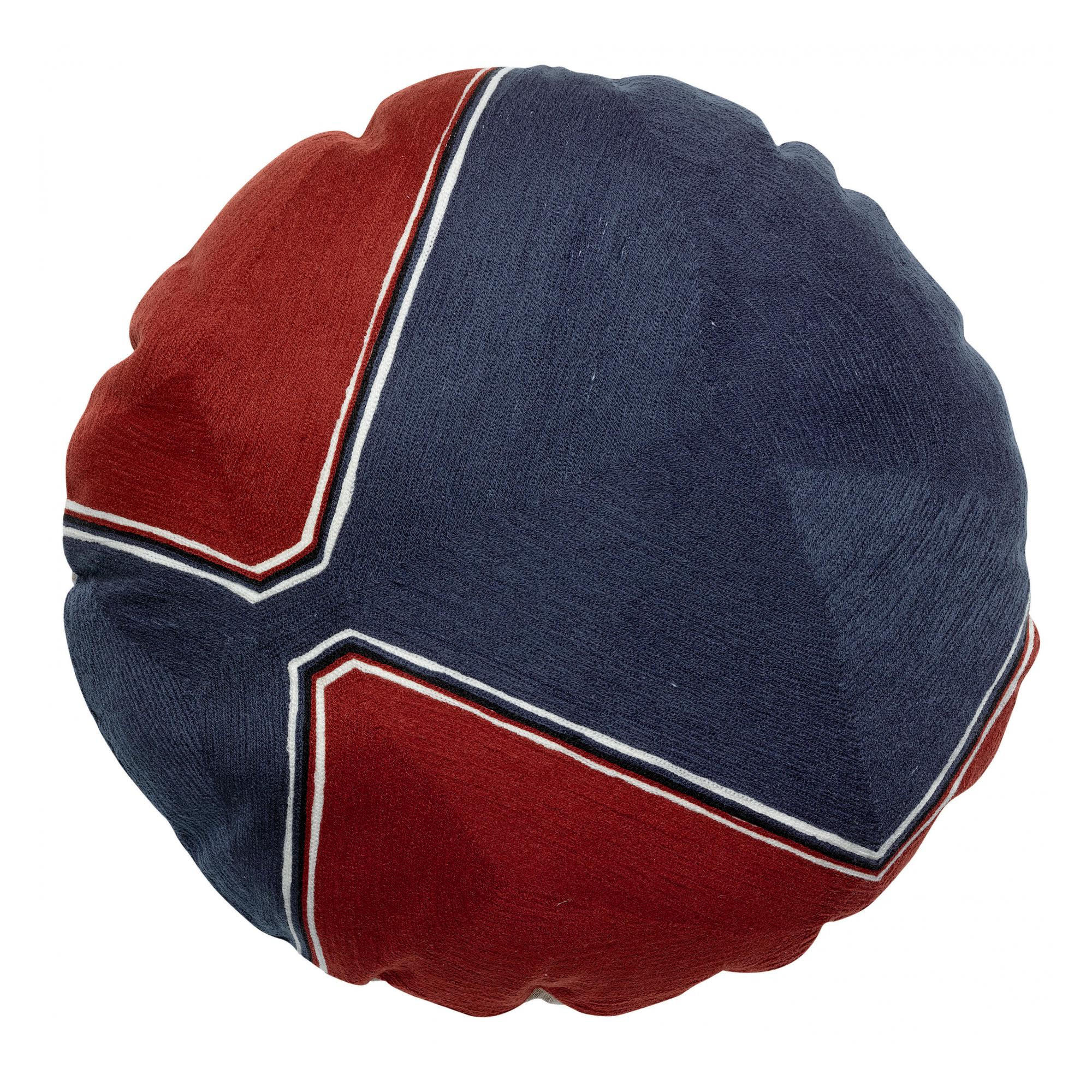KISSEN Mila rubinrot diameter 50 cm - Rot, Textil (50/50cm) - Vivaraise