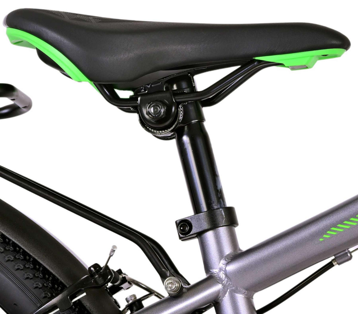 KINDERFAHRRAD Cross - Jungen - 2 Handbremsen - 18 Gänge - 24 Zoll - Grau - Grau, Metall (70cm) - TPFSports