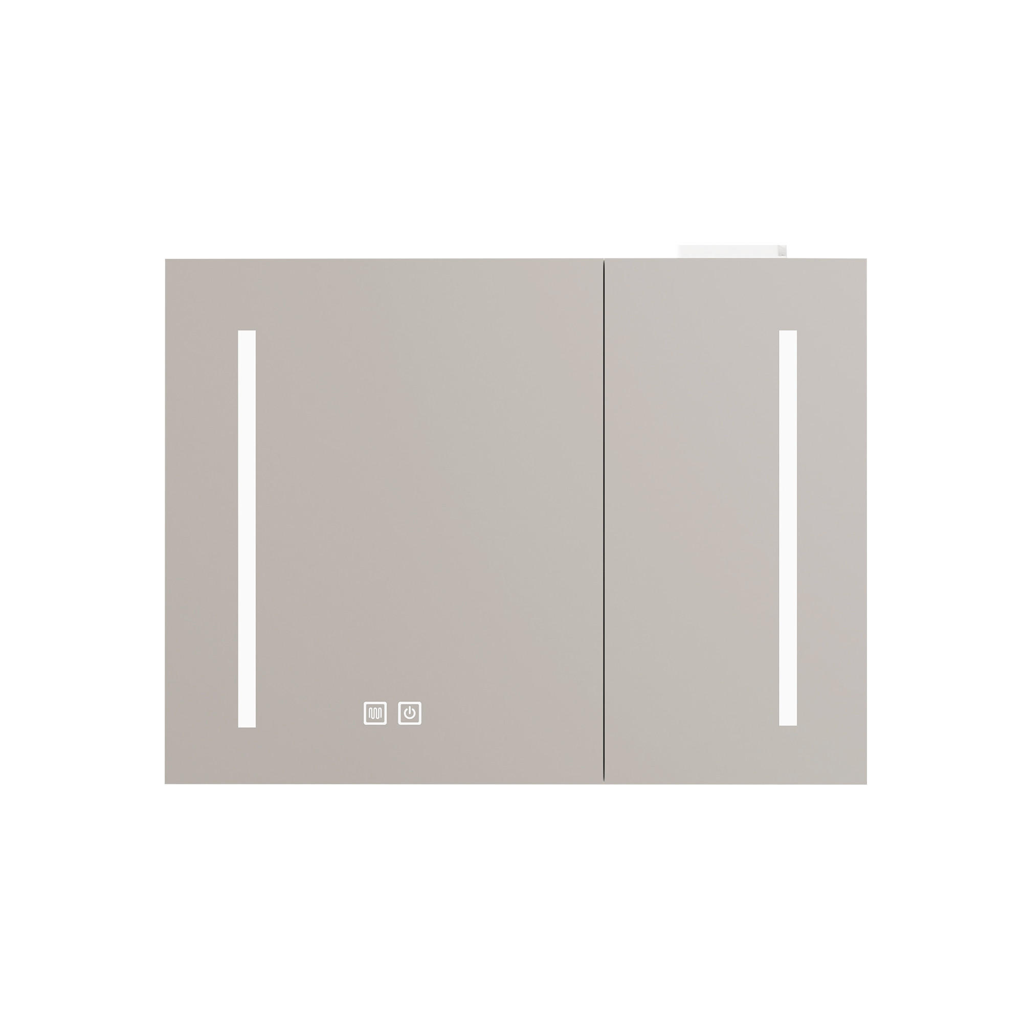 Pangivo Spiegelschrank Weiß 80x60x14 cm