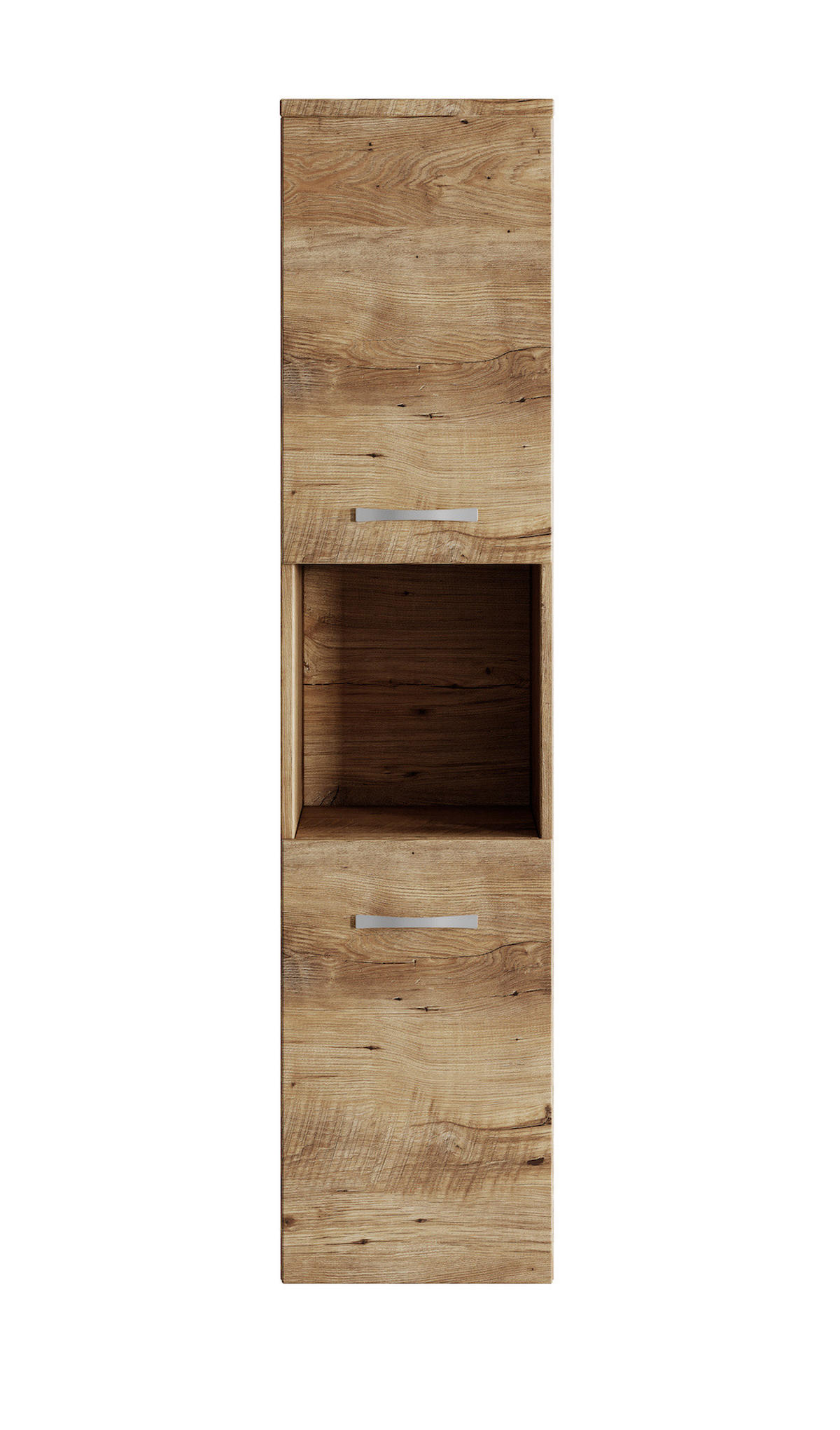 BADEZIMMERSCHRANK Montreal mit 2 Türen Kastanien Eiche - 30 x 30 x 130 cm - Kastanienfarben/Eichefarben, Holz (30/131/30cm) - Badplaats