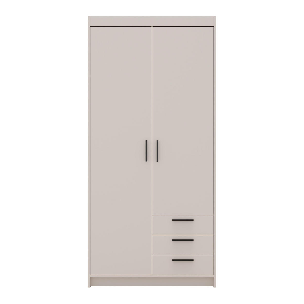 KLEIDERSCHRANK Storicos Beige 89,7/190,5/53 cm - 2T3S Modern mit Schubladen - Beige, Holzwerkstoff/Kunststoff (89.8/190.5/53cm) - AX Living