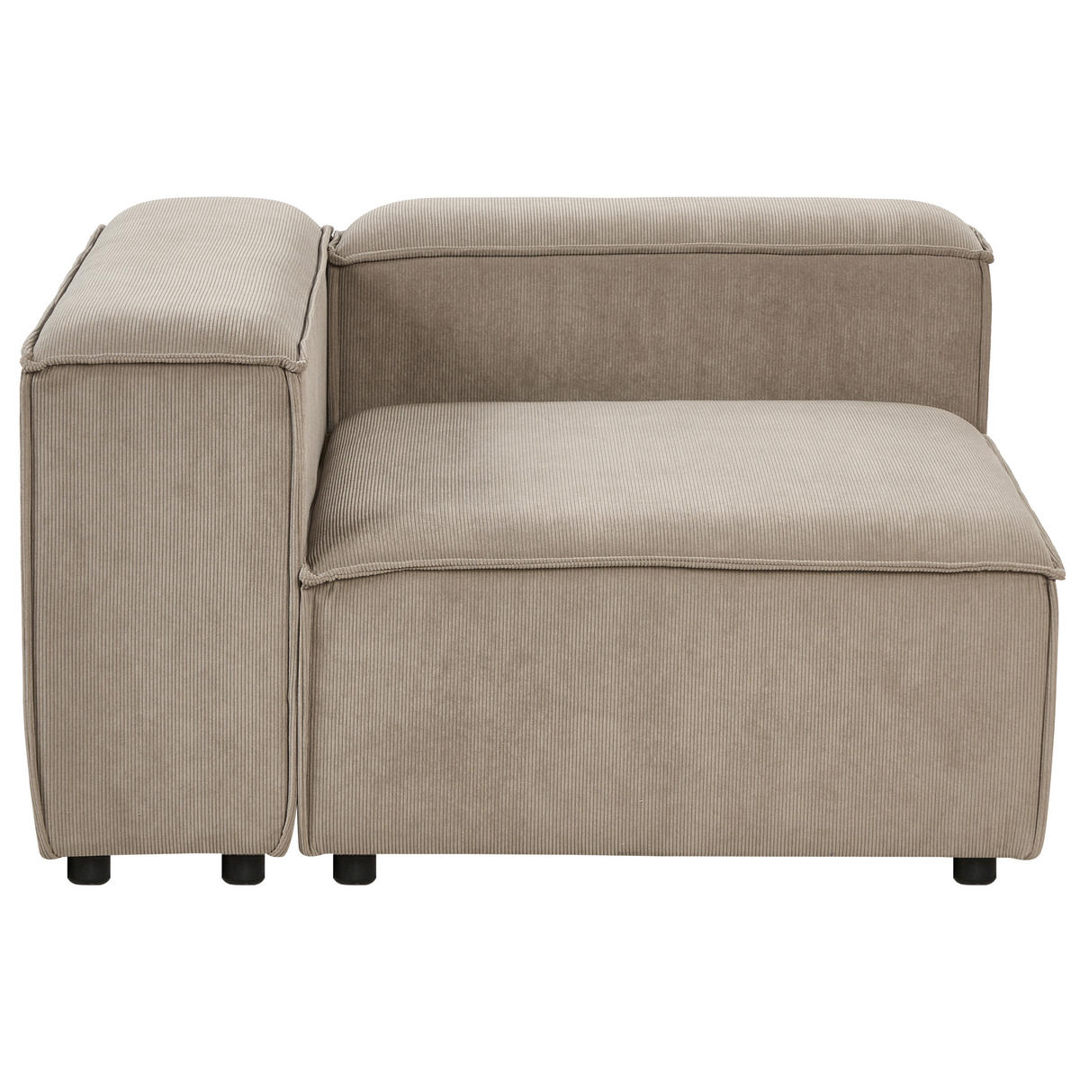 MODULÁRNÍ POHOVKA 3-místná Světle hnědá Manšestr Ardal - světle hnědá, textil (328/68/120cm) - Beliani
