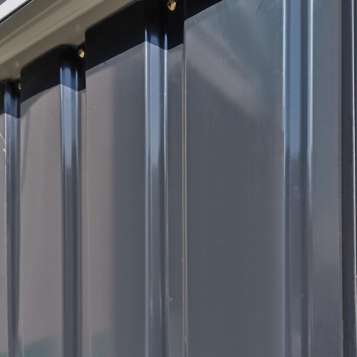 GERÄTESCHUPPEN METALL 142x84x189 cm Dunkelgrau - Grau, Metall (84/189/142cm) - ComfortXL