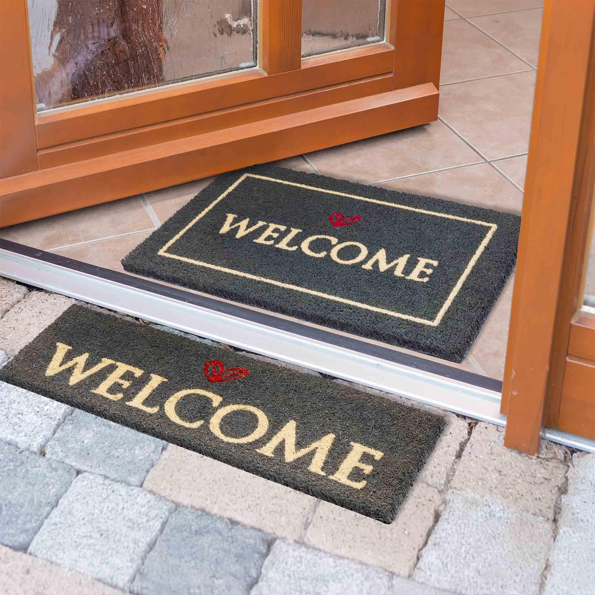 RUTSCHFESTE FUßMATTE COCO 2ER SET - Grau, Textil (40/60cm) - Astra