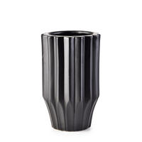 VASE Yvonne Schwarz 12/12/20 cm Keramik - Schwarz, Keramik (20cm) - Mondex