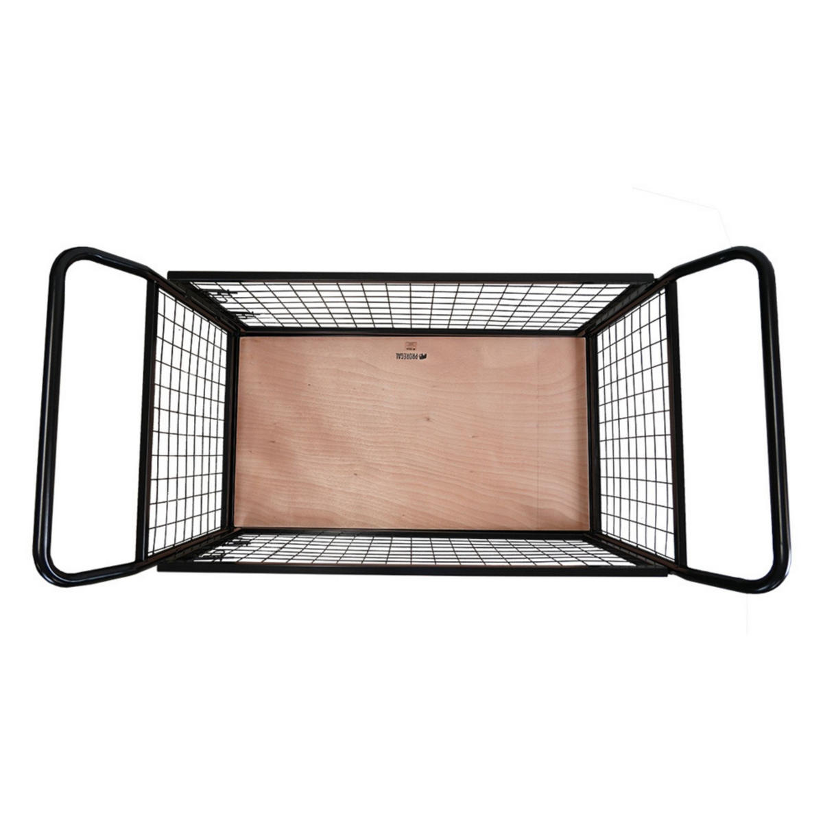 TRANSPORTWAGEN mit abnehmbaren Gitterwänden 104x135x67cm Traglast 400kg Schwarz - Schwarz, Metall (67/135/104cm) - PROREGAL