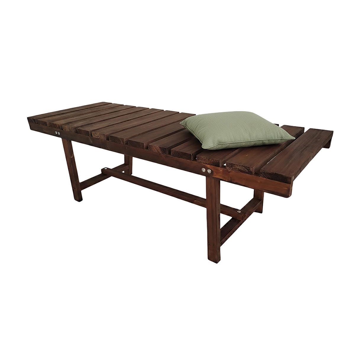 GARTENBANK - Braun, Holz (110/35/38cm) - Relaxdays