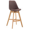 BARHOCKER Canada, Gestell Narura, Stoff Braun - Braun/Naturfarben, Holz/Textil (48/100/56cm) - TPFLiving