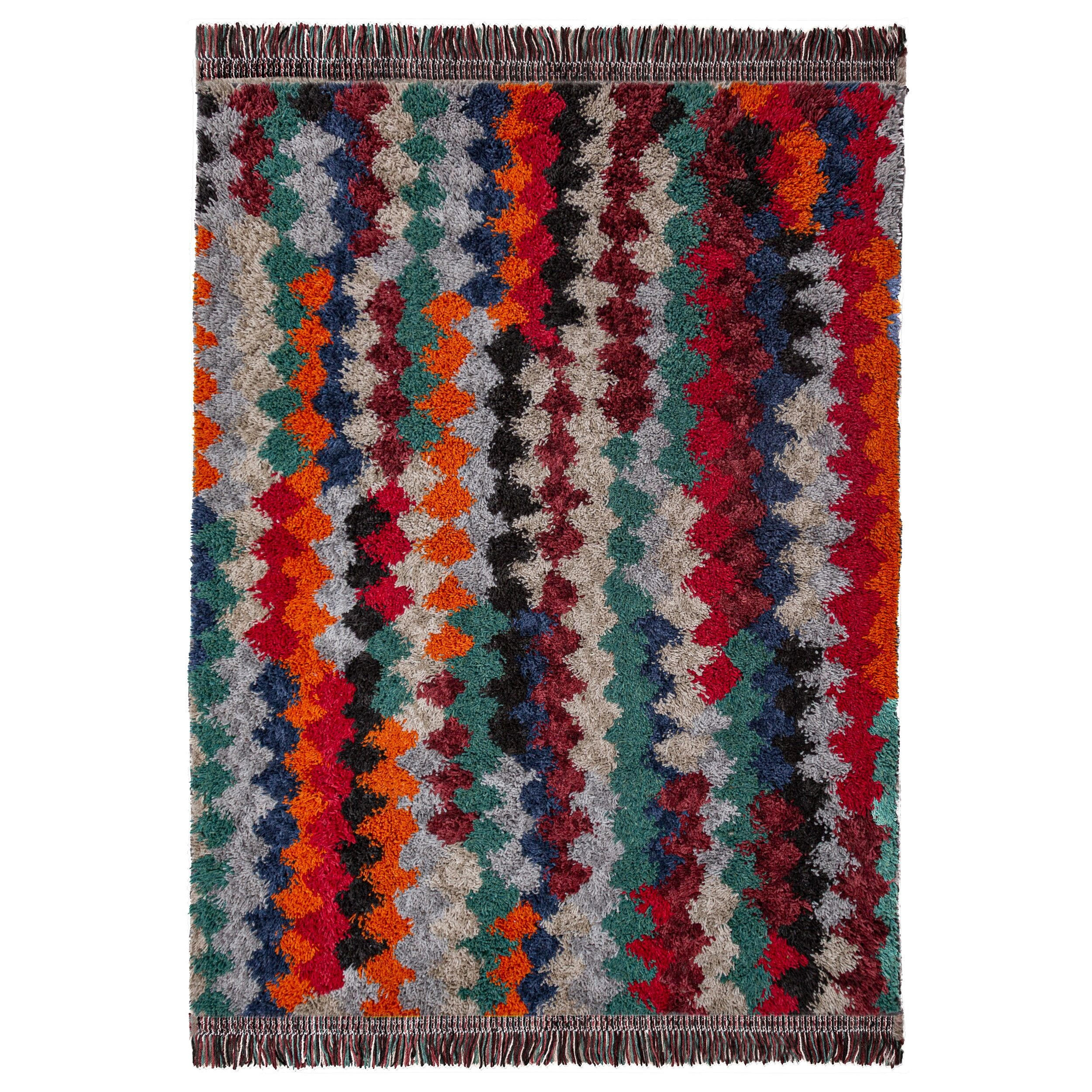 HOCHFLORTEPPICH mit Fransen TAFRAUT, im Berber-Stil, aus Polyester, Bunt, 200 x 300 cm - Multicolor, Textil (200/300cm) - KADIMA DESIGN