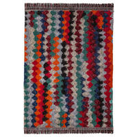 TEPPICH Hochflor mit Fransen TAFRAUT in Bunt, im Berber-Stil, aus Polyester, 200 x 300 cm - Multicolor, Textil (300/200cm) - KADIMA DESIGN