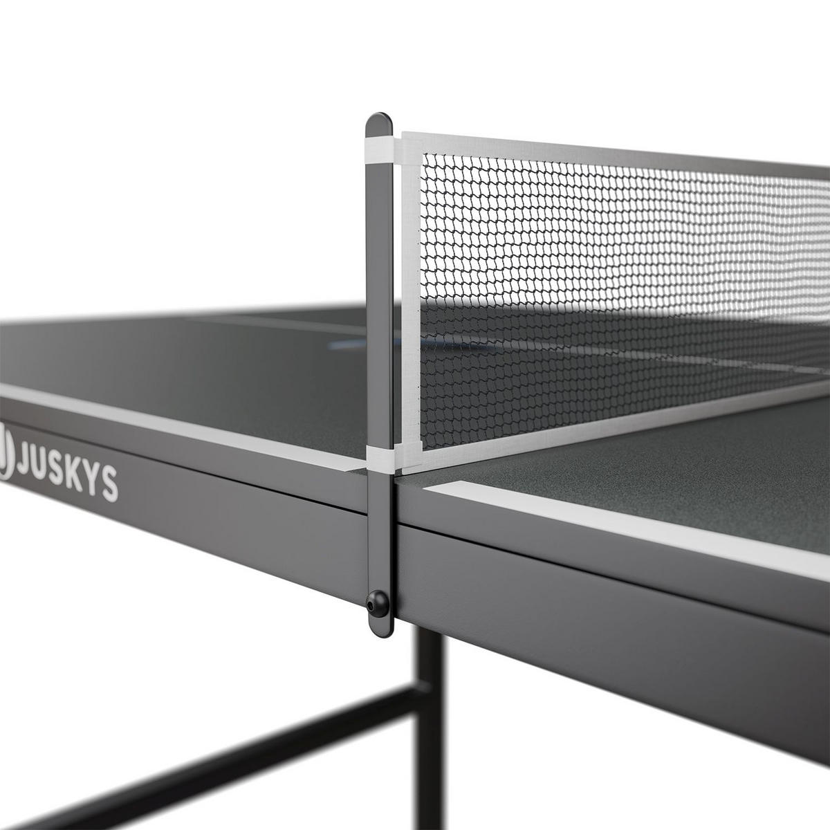 TISCHTENNISPLATTE Flexi platzsparend klappbar - Schwarz, Holz (71/83/71cm) - Juskys