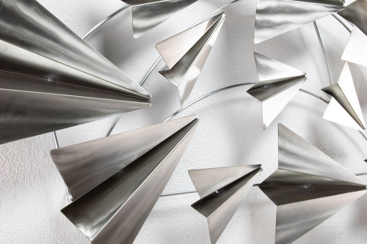 WANDDEKO Silber 126/54 cm - Silberfarben, Metall (3.75/54/5cm) - KUNSTLOFT