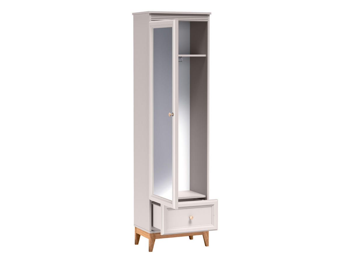 DREHTÜRENSCHRANK Windsor W-18 - Kaschmir/Goldfarben, Holz/Holzwerkstoff (55/193/35cm) - MIRJAN24