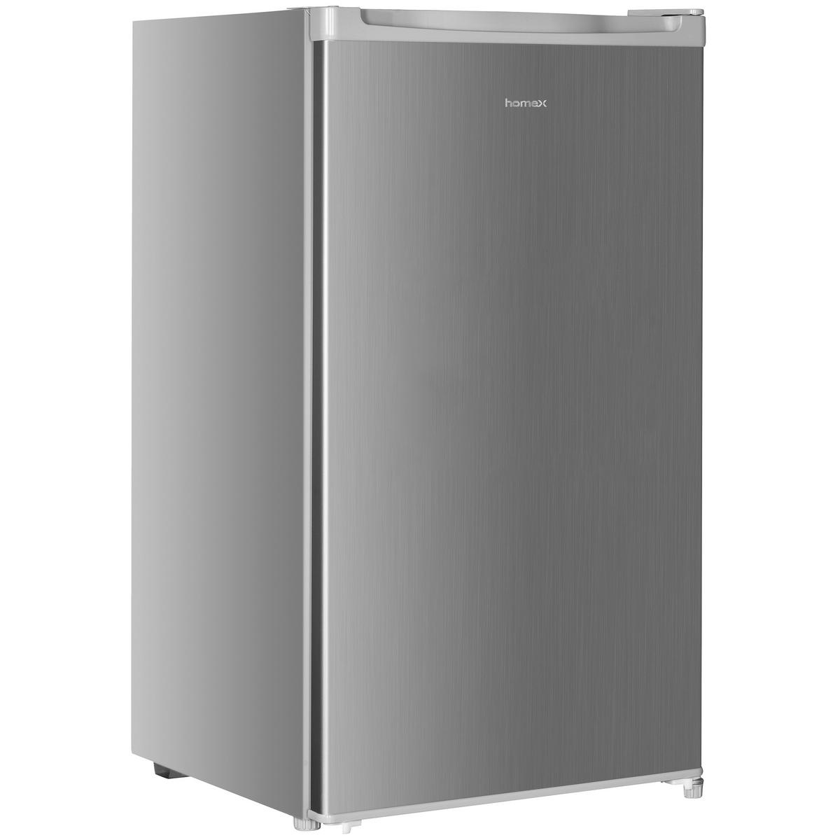 KÜHLSCHRANK CS0881-S ohne Gefrierfach klein - 90L Nutzinhalt, freistehend, kompakt, silber - Silberfarben, Glas/Kunststoff (47.5/85/44.5cm) - homeX