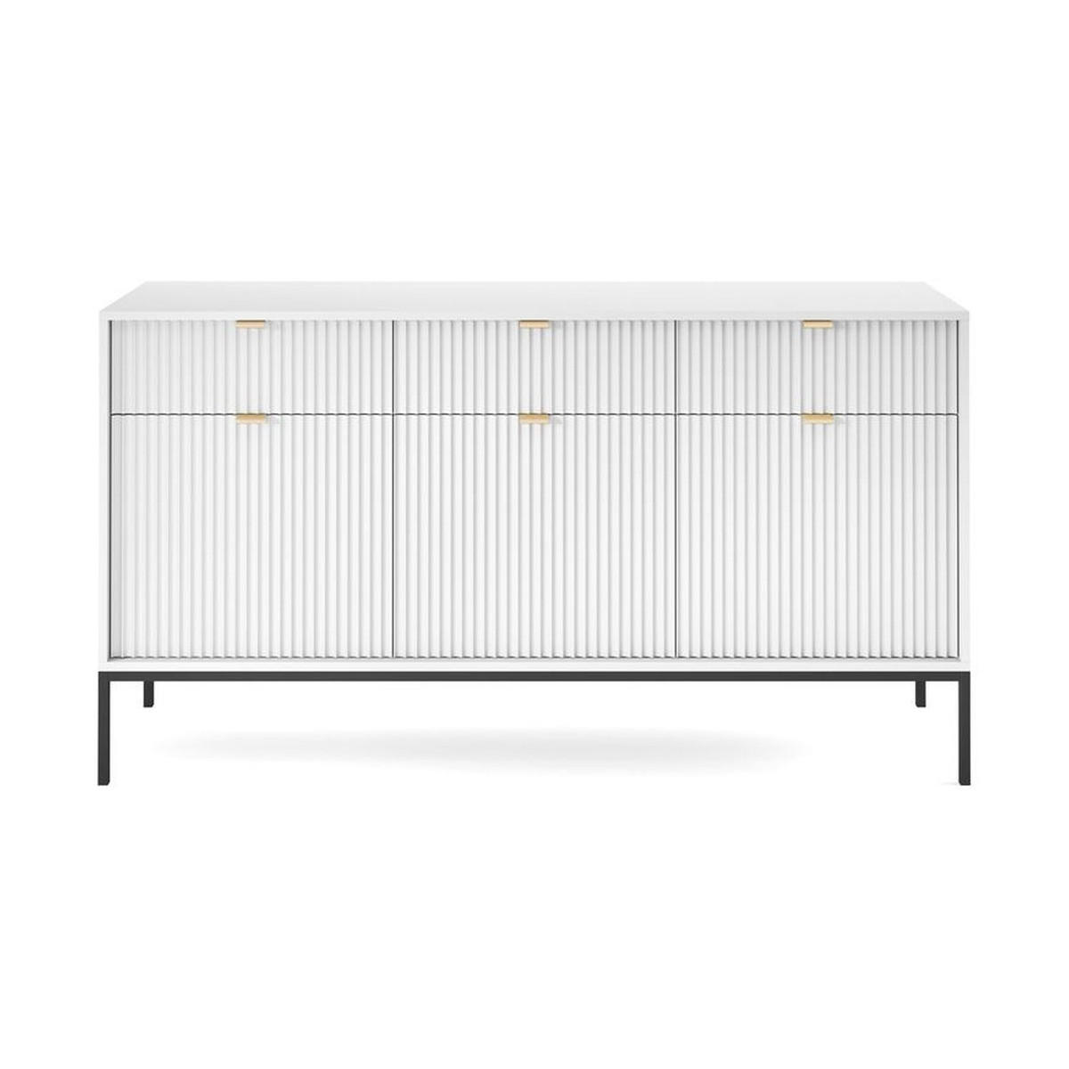 KOMMODE – KSZ154 – 154 cm – NOVA – Weiß - Weiß, Holzwerkstoff (154/83/39cm) - hi-markt