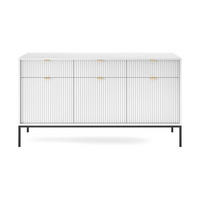 KOMMODE – KSZ154 – 154 cm – NOVA – Weiß - Weiß, Holzwerkstoff (154/83/39cm) - hi-markt