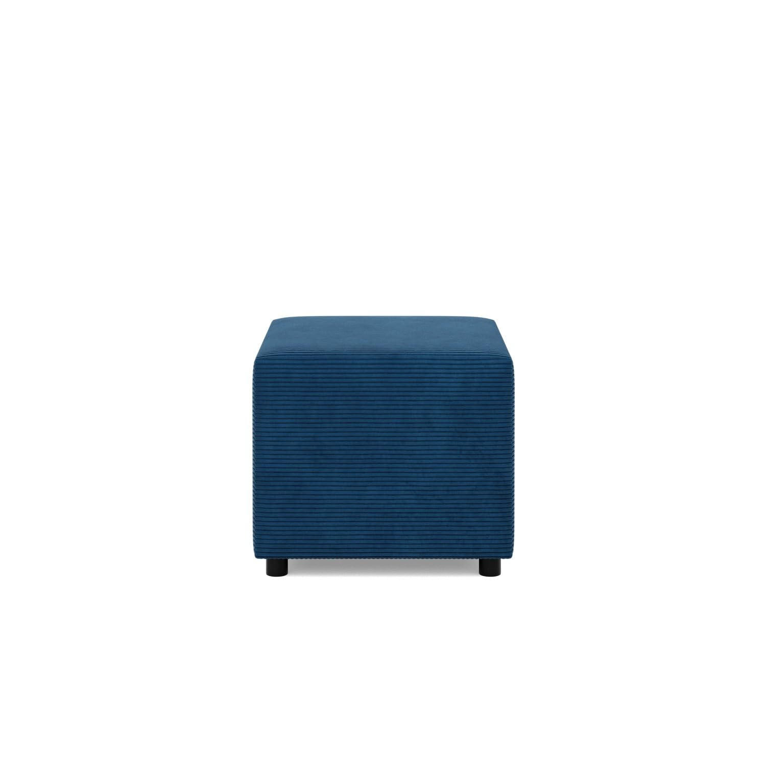 SITZPOUF 50 X 50 NEO, Cord - Dunkelblau - Blau, Textil (51/40/51cm)
