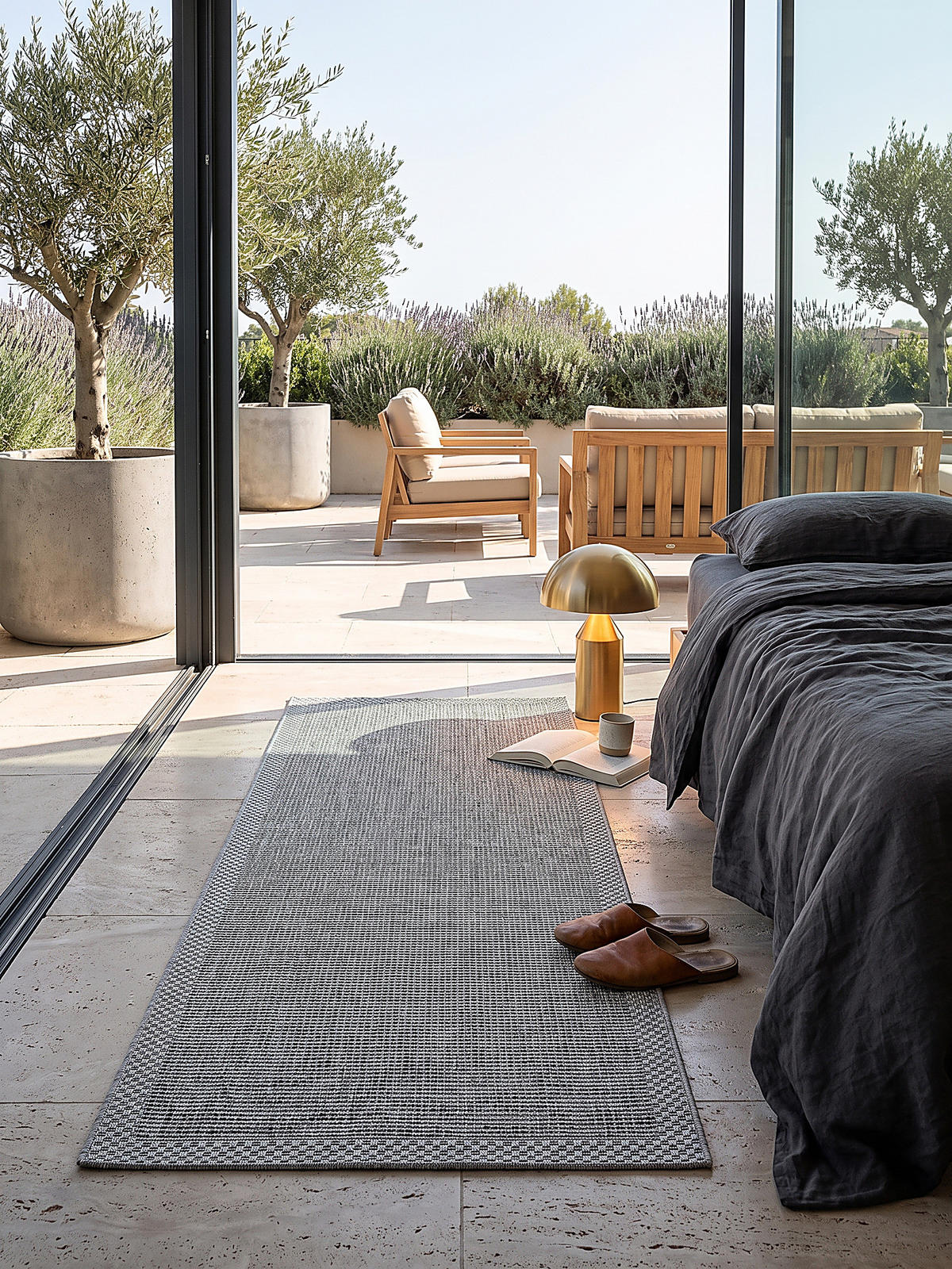 TEPPICHLÄUFER Uni ESERA Polypropylen Grau 80 x 150 cm - Grau, Textil (80/150cm) - KADIMA DESIGN