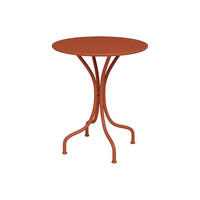 GARTENTISCH - 2 -Sitzer - Stahl - terracotta - MIRMANDE - Braun, Metall (60/60/70cm) - Vente-Unique