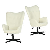 DREHSESSEL, 2er-Set, um 360° drehbar und höhenverstellbar, Chenillebezug, Beige - Beige, Metall (67/100/73.5cm) - Meubles Cosy
