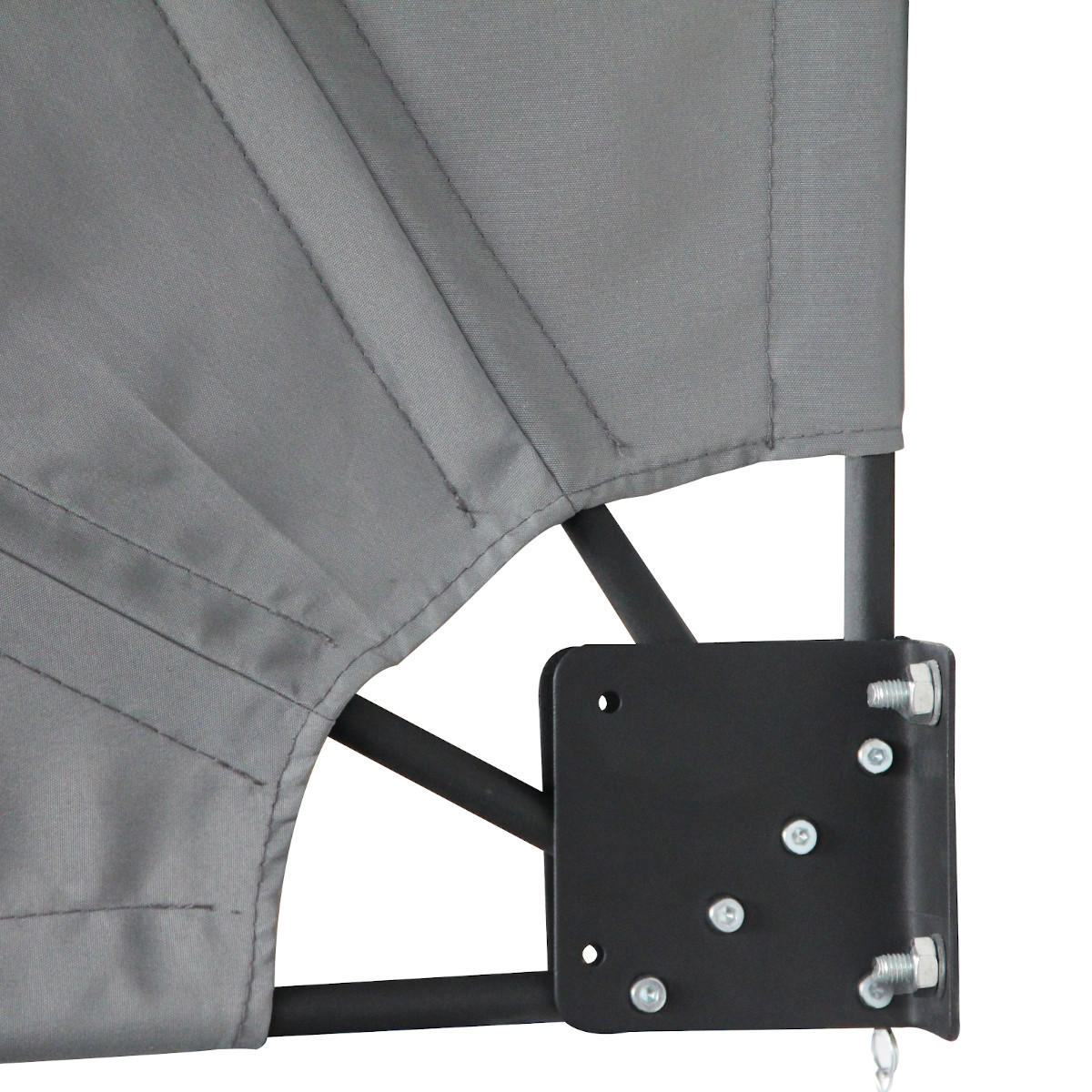 BALKONFÄCHER 140x140 Hellgrau - Hellgrau, Textil (140/140cm) - SVITA