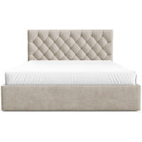 POLSTERBETT Aurevia Hellbeige Samtbezug 180x200 cm - Ecru, Textil (180/200cm) - Selsey