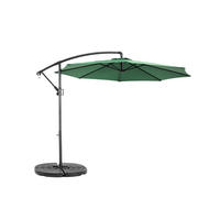 AMPELSCHIRM 294/294/250 cm Dunkelgrün (Keine Basis) - Dunkelgrün, Metall (294/294cm) - Oxeza