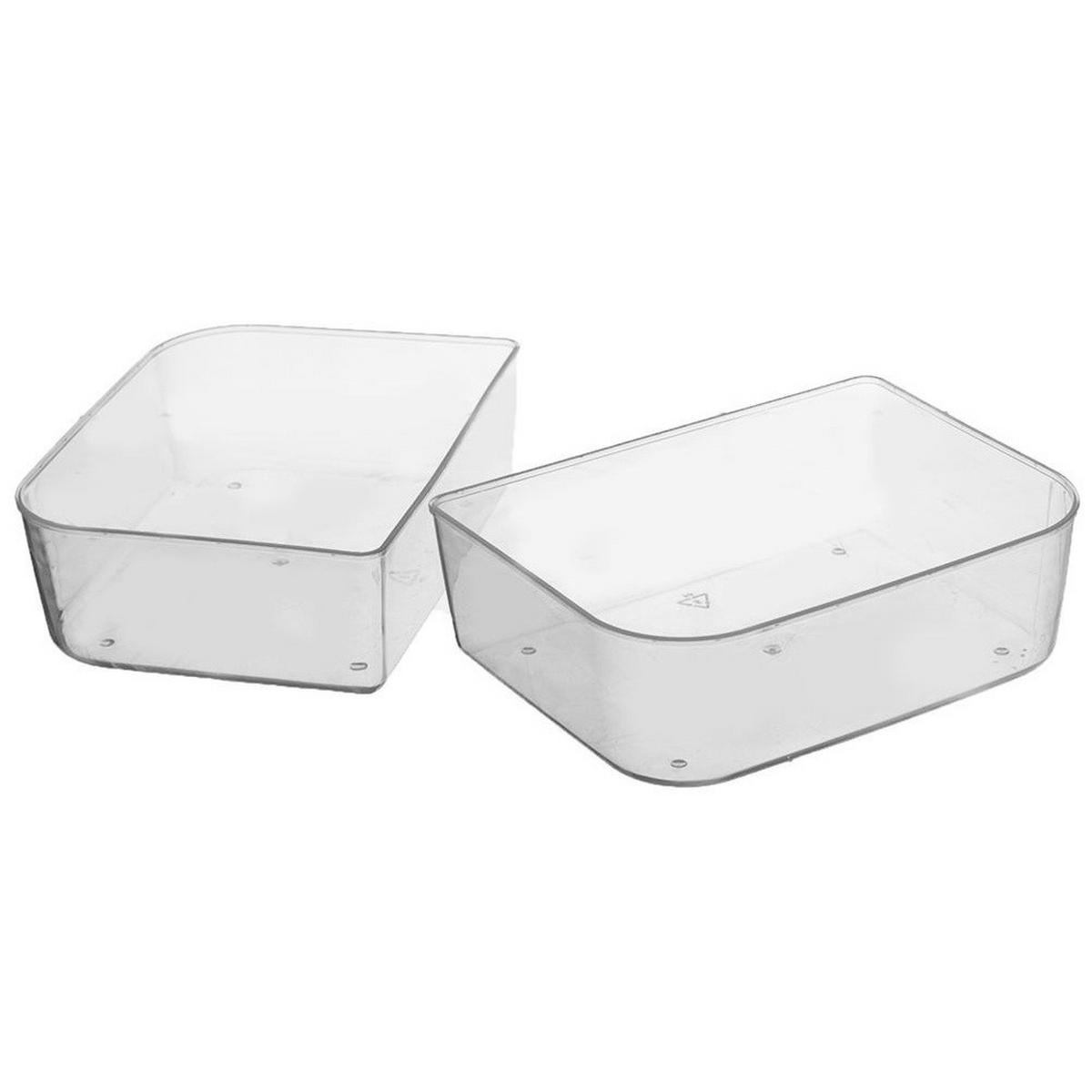 LUNCHBOX Unterteilt 2 Fächer 1 l Transparent - Transparent, Kunststoff (15/6/21cm) - Orion 
