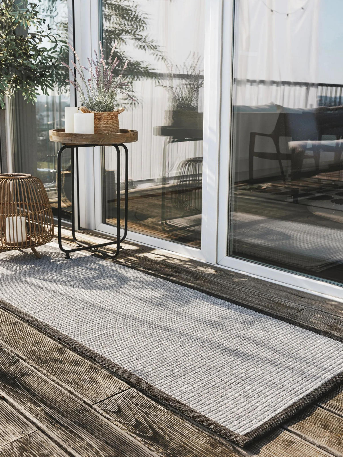 OUTDOORLÄUFER Nandi Grau 70x200 cm - Grau, Textil (70/200cm) - benuta Nest