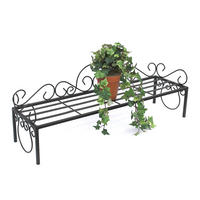BLUMENBANK Mi Metall Schwarz 75 cm - Schwarz, Metall (75/49/20cm) - DanDiBo